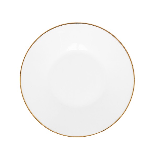 Untertasse Unterteller Kleiner Teller 15,5 Cm Rund Art Deco Goldrand Porzellan-image