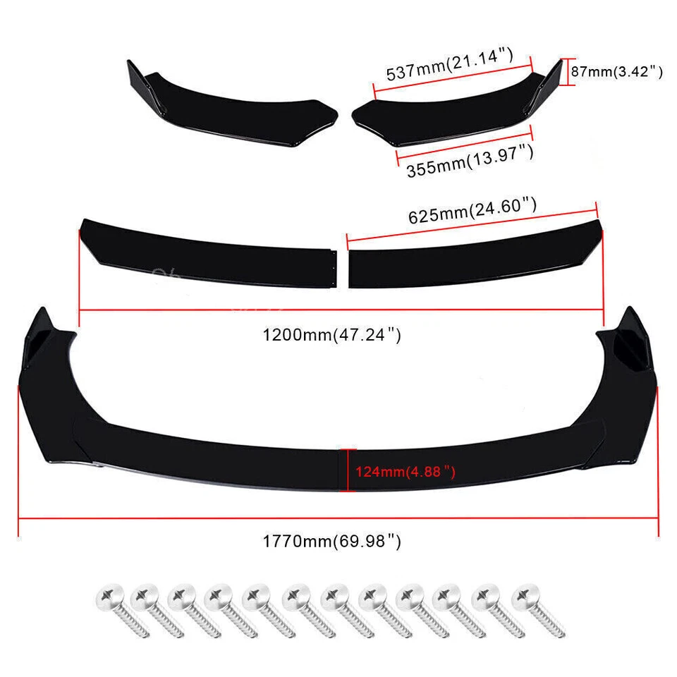 For Mitsubishi 3000GT Front Bumper Lip Spoiler Body Kit+ Side Skirt + Rear Lip Foto 2 de 4