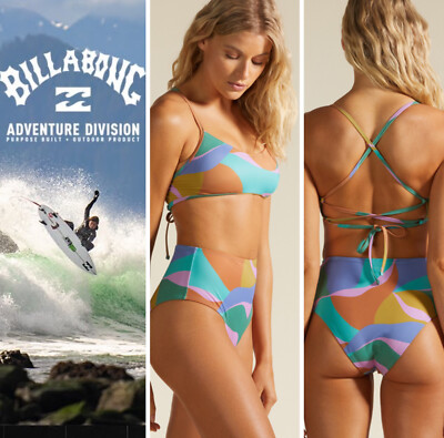 BNWT BILLABONG A/DIV STRAPPY TRILET TOP & HIGH WAISTED BOTTOMS (MEDIUM) $129