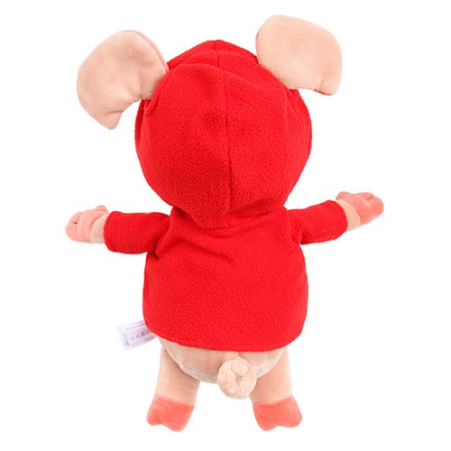 Cute Wibbly Red Hoody Pig Doll 20cm Dangling Piggy Soft Character Plush Toy Gift - Picture 3 of 4