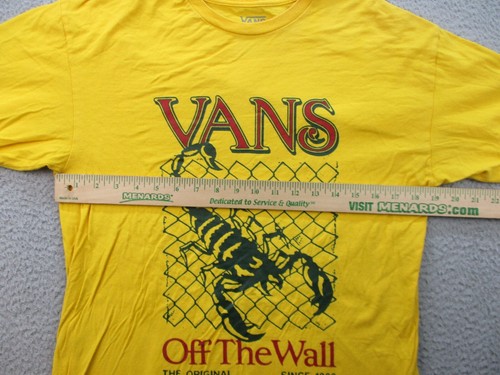 Vans Shirt Men's Medium Skater Yellow Scorpion Off The Wall Classic Fit - 第 5/8 張圖片