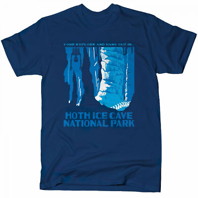 Star Wars Hoth Ice Cave National Park T-Shirt Blue