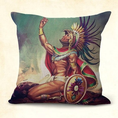  Aztec Warrior Spanish classic Mexican art decorative cushion covers