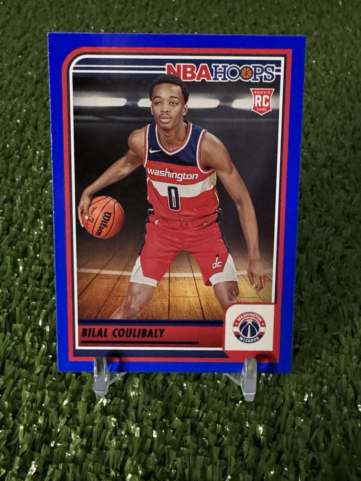 2023-24 Panini NBA Hoops Bilal Coulibaly Blue Border #276 Rookie RC Wizards