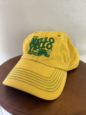 Coca Cola Coke Mellow Yellow hat cap womens 6 1/2'' strap back yellow