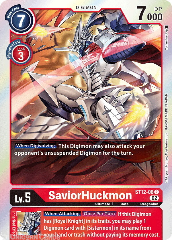 ST12-08 SaviorHuckmon Rare Mint Digimon Card