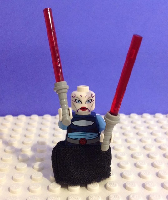 LEGO Star Wars Minifigure Asajj Ventress - Dark Blue Torso SW195 7676 for sale online | eBay