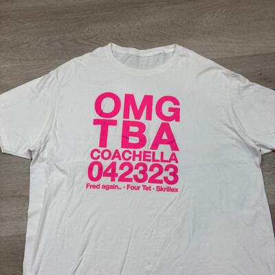 Rare Fred Again OMG TBA Coachella Skrillex Festival Merch Shirt