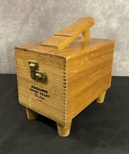 Vintage Wood Esquire Shoe Valet Deluxe Box Dovetail Construction • Empty • 1950s