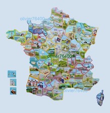 Magnet le Gaulois carte de France 2008 - vente à l'unité