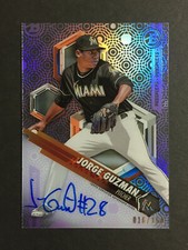 Jorge Guzman Auto 2018 Bowman High Tek Purple Rainbow Diffractor PHT-JG /150