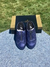 Joan Boyce Shoes. Navy 8.5M Sparkle Zip Up NEW In Box Beautiful.