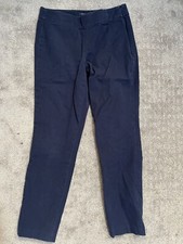 TOMMY HILFIGER Pants 4 Navy Blue Knit Stretch Side Zip Pockets Ankle