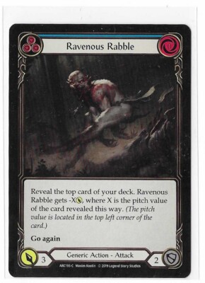 Ravenous Rabble 2019 Flesh and Blood FAB 1st Ed Arcane Rising Blue Ravenous Rabble ...