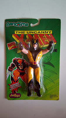 Marvel Bend-Ems Wolverine X-Men Figur von JusToys Neu & OVP von 1991 Biegefigur