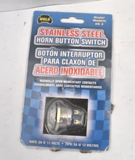 Wolo Stainless Steel horn Button Switch HS-3 Universal Fit 5A 12V Tip Flush