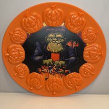 Halloween Orange Party Serving Plate / Platter / Display - Frankenstein Monster