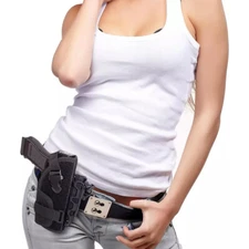 Tactical Molle Pistol Holster with Mag Pouch Adjustable Handgun Belt Gun Holster