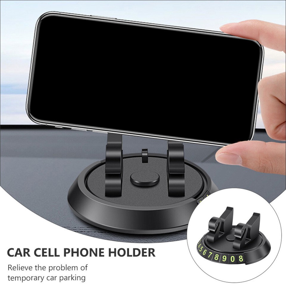 Phone Stand for Car Temporary Parking Mount Holder Nonblocking Number