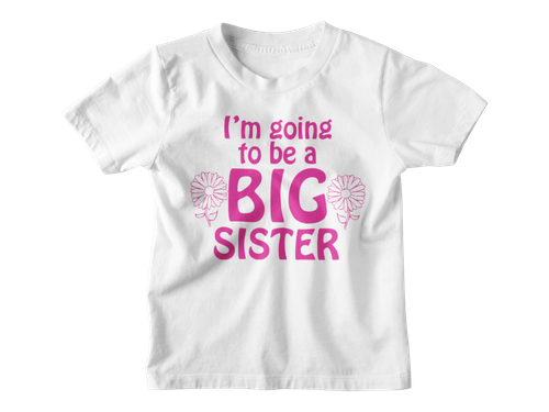 I'm Going to be Big Sister T-Shirt Funny Girl Cute Family Siblings Reavel Gift - Picture 11 of 17