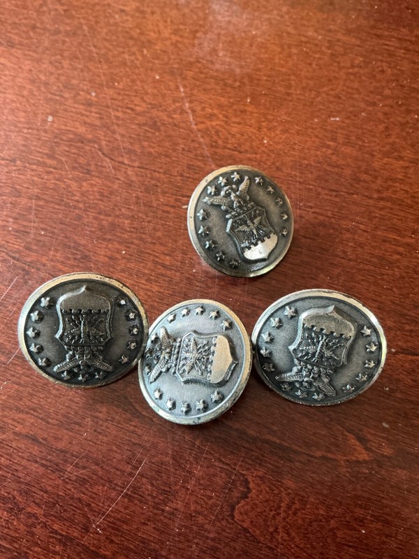 U.S. Military Button Antique Button Scovill MFG Waterbury CT lot of 4