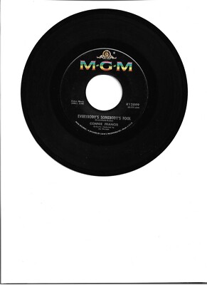1960 CONNIE FRANCIS ''EVERYBODY'S SOMEBODY'S FOOL'' 45 rpm 7''