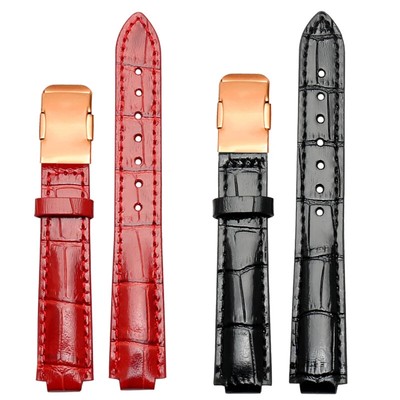 Genuine Leather Watchband For Casio Sheen Series She-3034 Convex Interface Strap