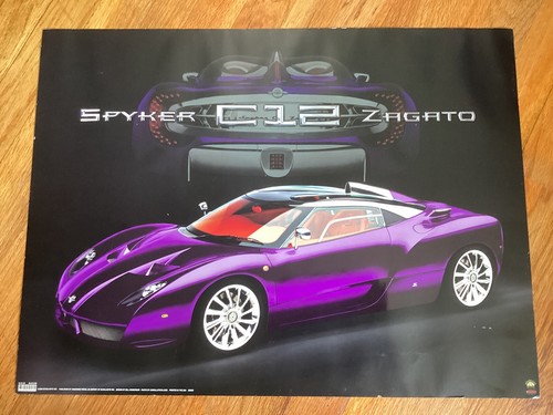 Spyker C12 Zagato Purple Poster Used Pre-Owned - 第 1/3 張圖片