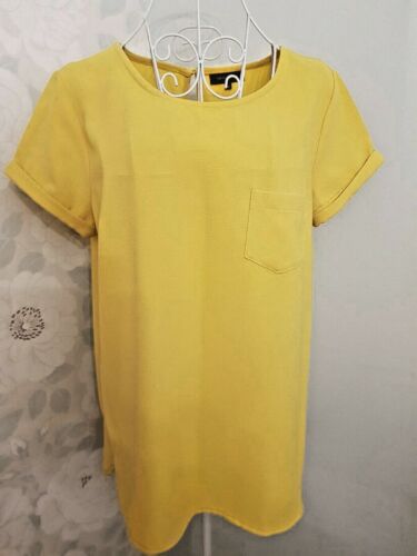 Women's ochre/mustard short sleeved Summer tunic style top size 12 New Look - Picture 1 of 7