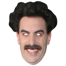 Sacha Baron Cohen 2D Card Party Face Mask for Carnival Actors