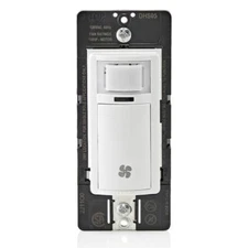 Decora In-Wall Humidity Sensor for Bathroom Exhaust Fan Control Switch, 1/4 HP,