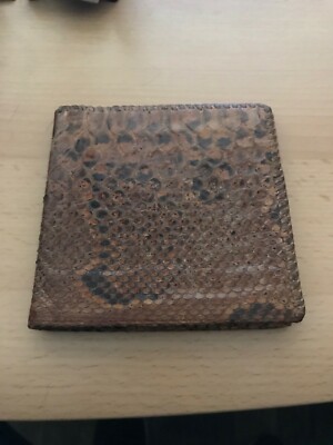 Vintage  Handmade Real Ball Python skin wallet Real Snake leather