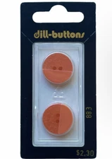 Buttons Orange 11/16" Round 2-Hole Contrast 2-Pack 18MM Vintage Dill 883 Germany