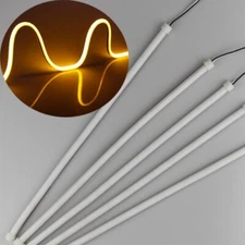 10X Amber For Turn Headlight DRL Fog 30CM 5W SMD LED Slim Tube Light Soft 12V