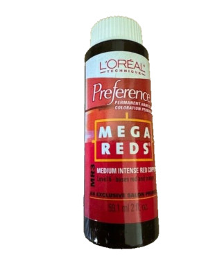 L'Oreal Preference Mega Reds #MR3 Medium Intense Red Copper 2 OZ~NEW