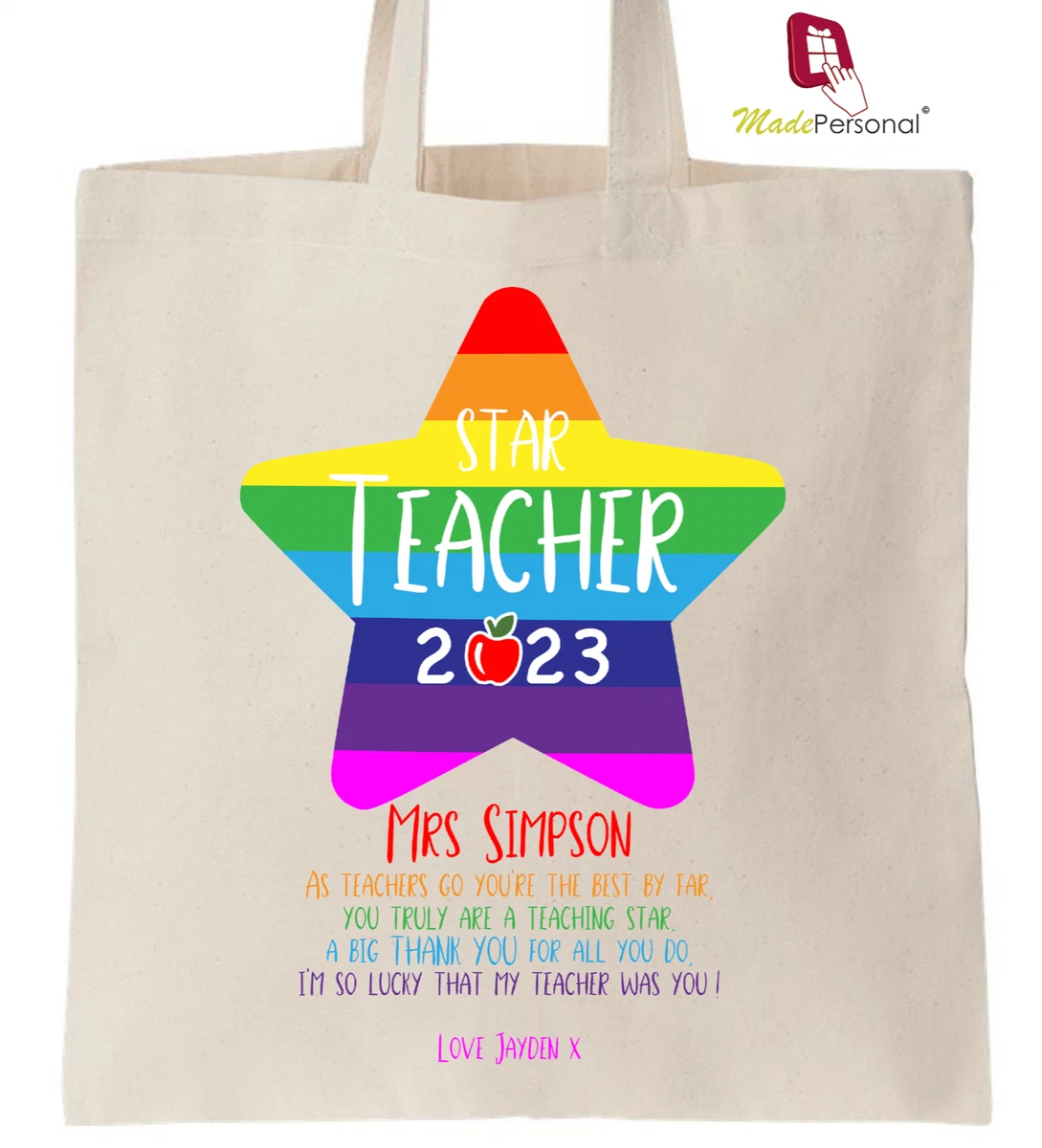 Good tote shop bags for teachers