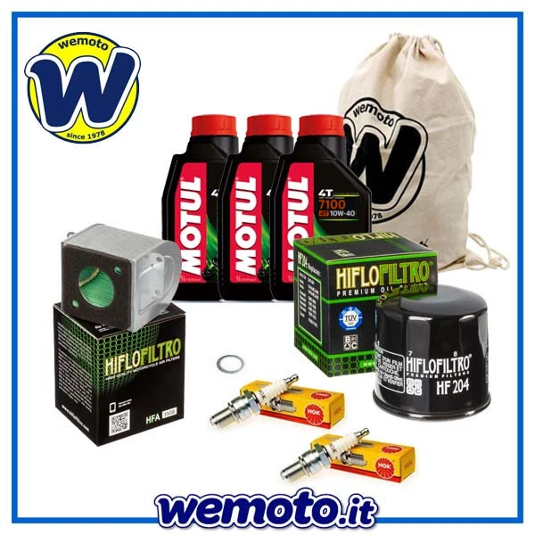 Kit tagliando Olio MOTUL 7100 filtri candele per Moto Honda CBR 500 R 2013 2018