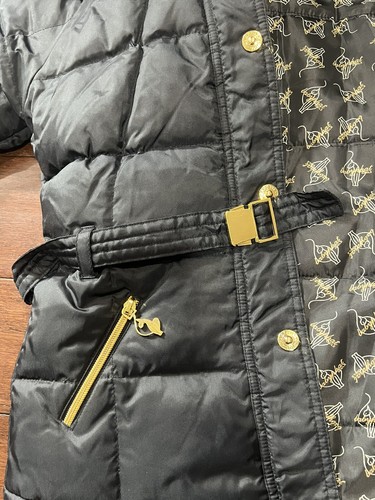 Baby Phat Girlz Black Puffer Jacket Winter Coat Removable Fur Hood Girls Size S - Picture 5 of 9