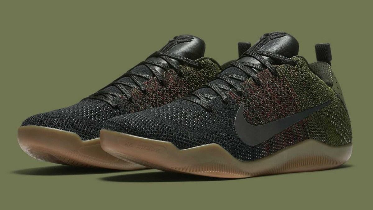Nike Kobe XI 11 Elite Low 4KB Black Horse Olive Green Gum Nike Kobe XI 11 Elite Low 4KB Black Horse Olive Green Gum