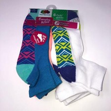 Fruit of the Loom Girls Ankle Socks, Size 4-10 Large, 12 pair