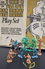Orig 1972 Marx Battle of Little Big Horn 8 Pc Set 1st Calvary Custers Last Stand