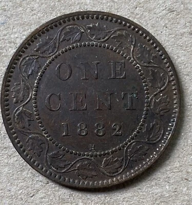 Sammlerstück  1 One Cent Canada 1882, Queen Victoria - Bild 1 von 2