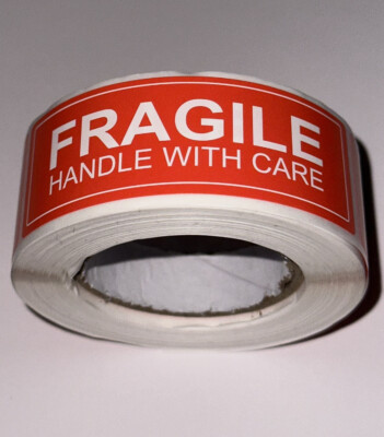 Fragile Aufkleber Handle With Care 20 Stück Bogen Bruchgefahr Aufkleber Edel 2x7