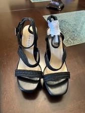 Women s Journee Collection Black Strappy Sandal- Block Heal- Size 8.5- Brand New