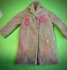 1967 Vintage Barbie Francie Tweed-Somes Green & Pink Tweed Coat #1286