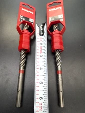 TWO New HILTI 1/2" SDS Plus Concrete Bit 4 cutter Rebar cutter bits- F. Ship