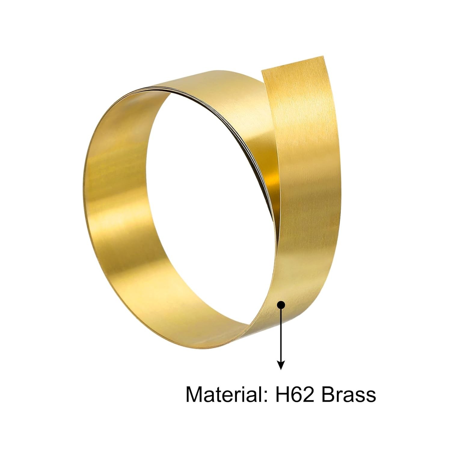 uxcell Brass Sheet Roll, 1Pcs 40" x 0.8" x 0.002" H62 Metal Foil Plate brass 