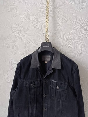 BURBERRY BRIT MENS SKIPER TRIM FIT DENIM FIT JACKET WITH LEATHER COLLAR |  eBay