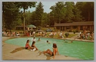 Postcard St Moritz Terraces Motel Cottages Laconia New Hampshire NH