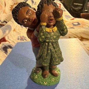 Sandow 1996 See Hear Speak No Evil Children Resin Figurine, Hand Painted Signed